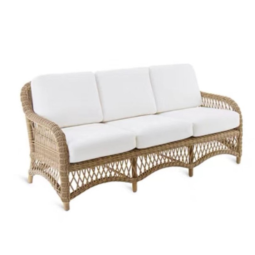 Sofá de vid al aire libre nórdico patio terraza jardín terraza residencial hotel balcón villa zona de ocio con sofá de alta gama