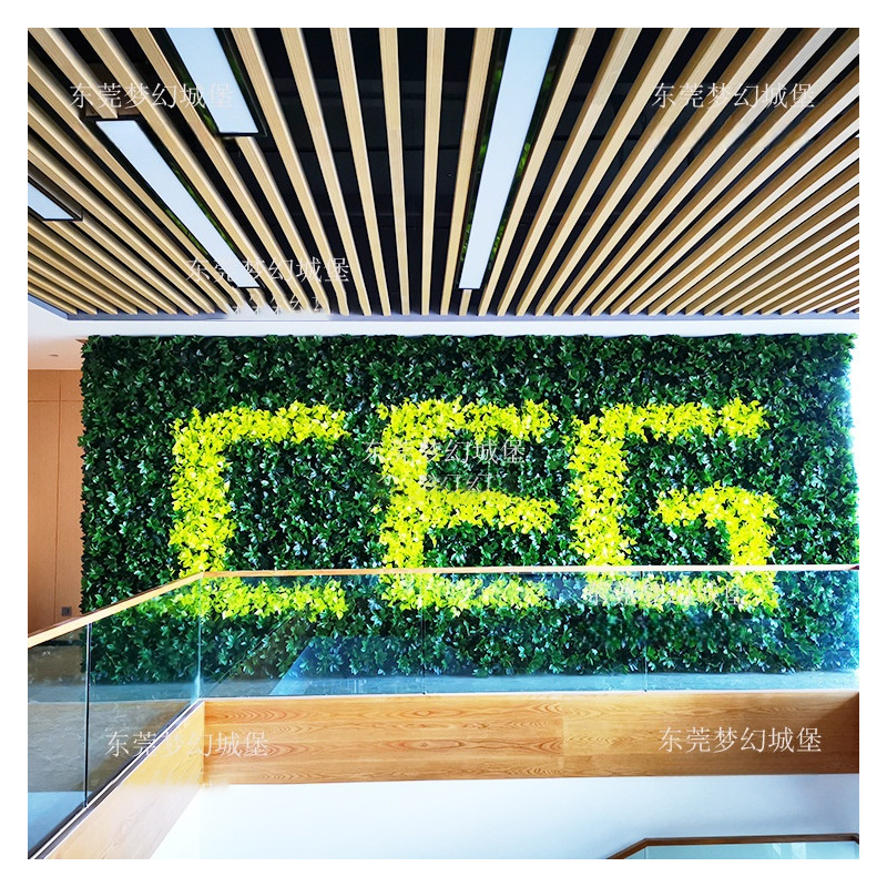 Flor artificial creativa Pared de césped decorativo interior planta verde techo artificial pared de fondo fábrica al por mayor Pared de Planta artificial