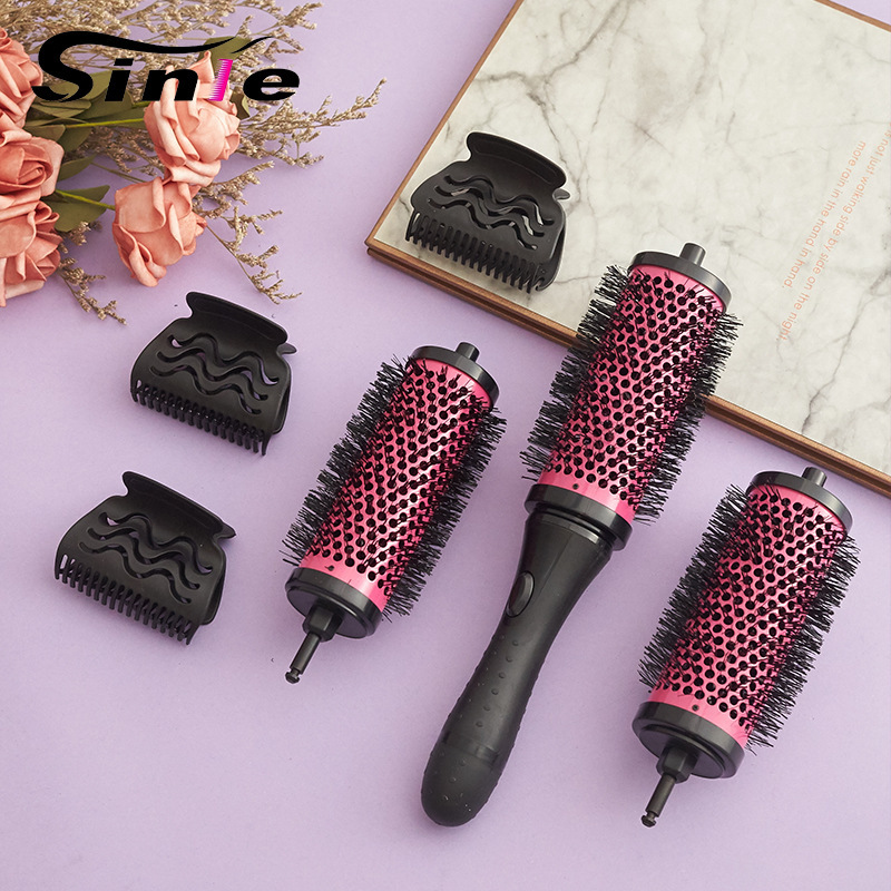 6-Piece aluminio cobre peine conjunto de las mujeres conjunto transfronterizo de aceite Cabeza modelado pelo rizador pelo peine cabeza de masaje peine