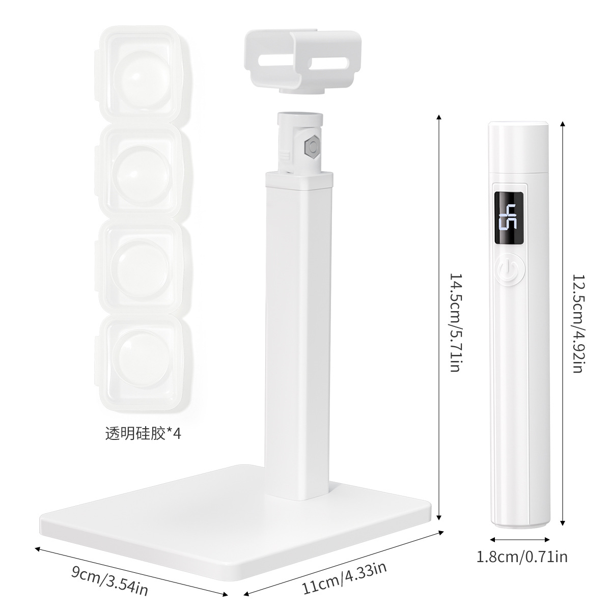 Pantalla blanca portátil de secado rápido con lámpara de una palabra parche de uñas pegamento horneado máquina de fototerapia con soporte especial para manicuras