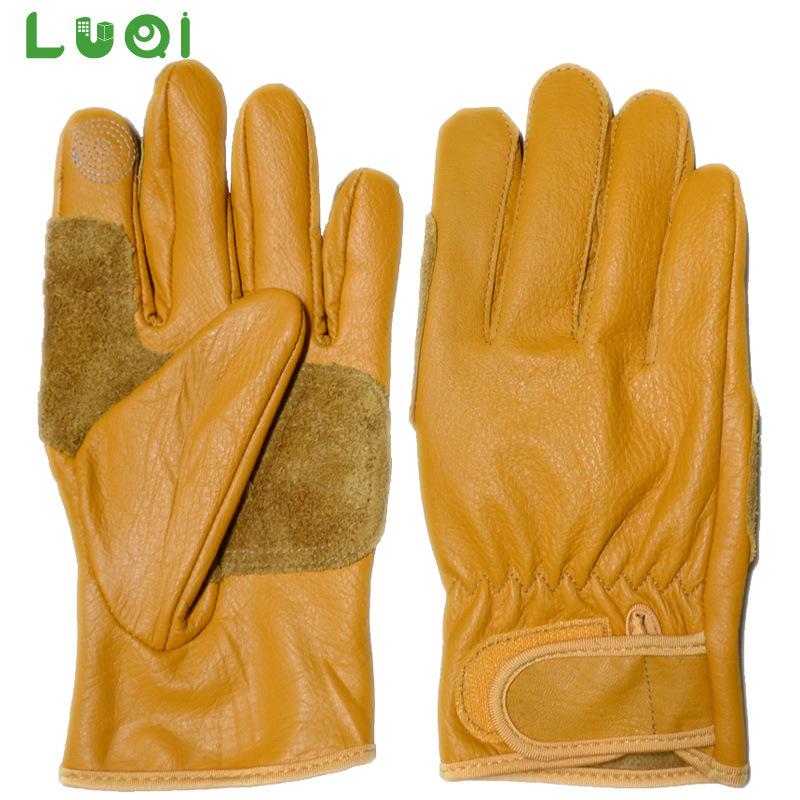 Touchscreen Gardening Gloves Genuine Leather Punch-proof Cowhide…