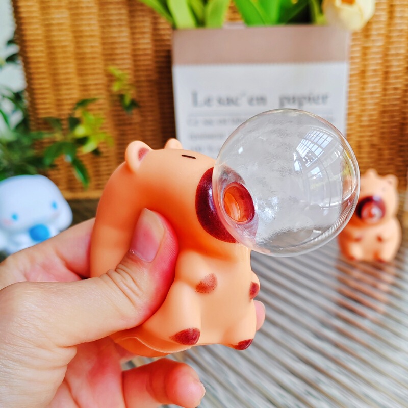 カピバラバブルピンチ減圧おもちゃかわいいルビーバブルペンダントキーホルダープッシュギフト|undefined