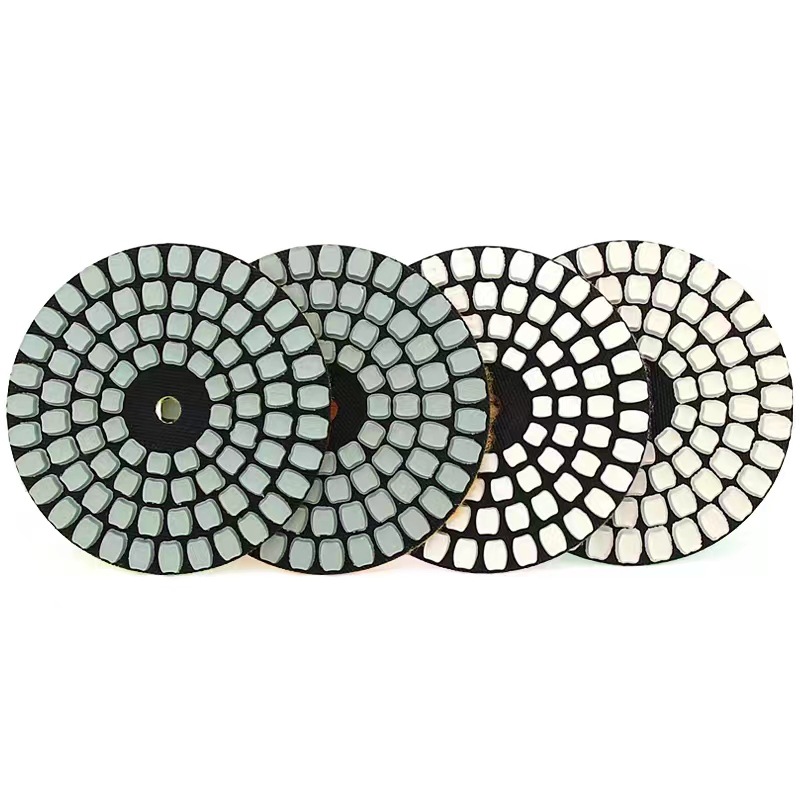 3寸4寸干磨片大理石花岗岩石英石石材抛光片水磨片4步片干抛片