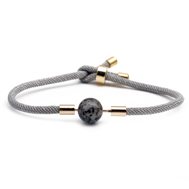 Europeo y americano transfronterizo color retráctil ajustable cuerda básica pulsera 10mm perlas rojo Milán cuerda DIY pulsera