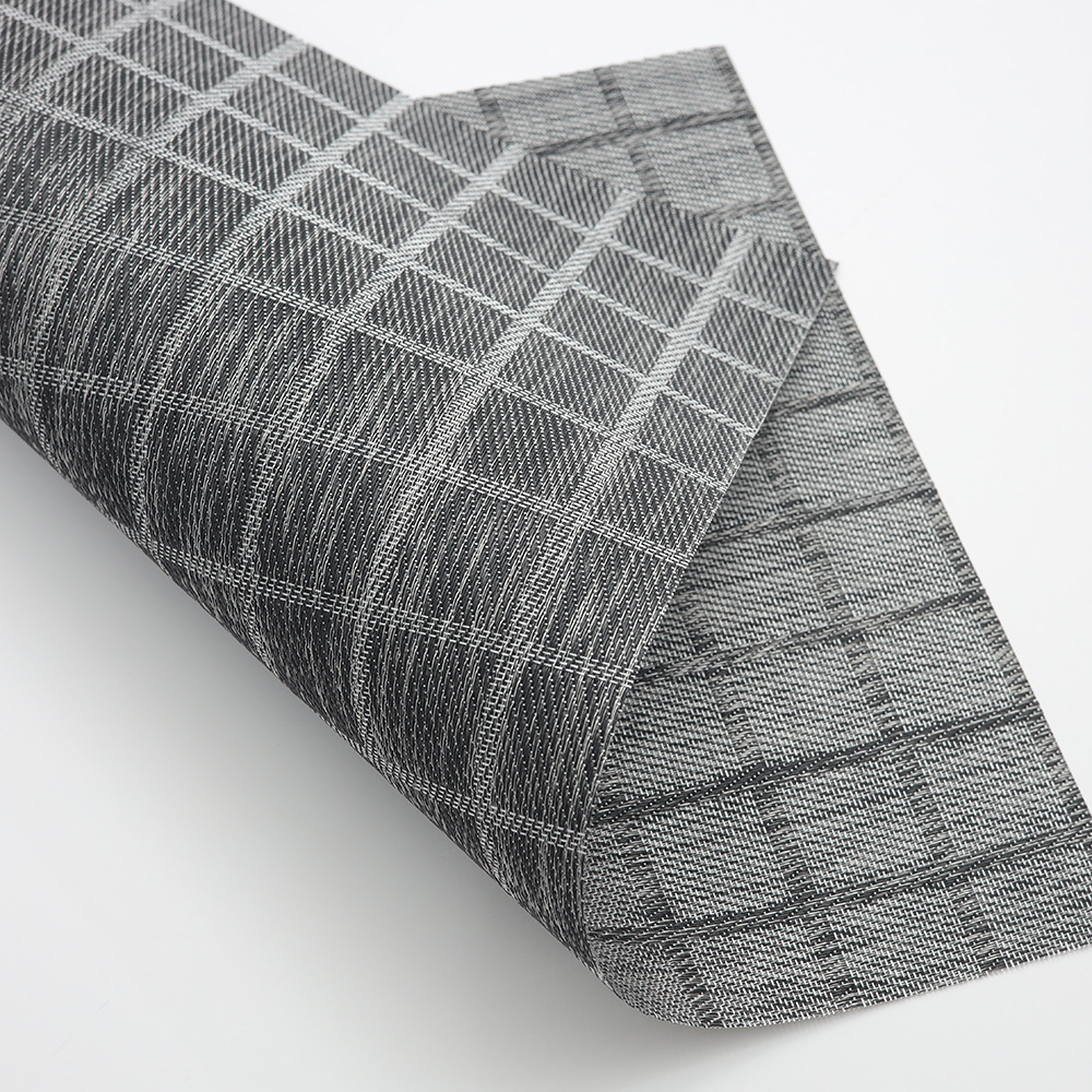 Texlin tejido Western placemat Plaid PVC placemat impermeable aislado estera de tabla lavable posavasos Hotel Casa
