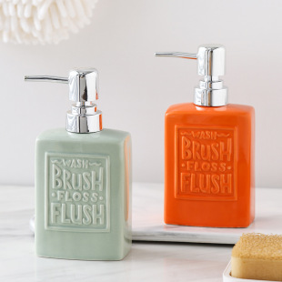 Nordic Square Ceramic Hand Sanitizer Press Bottle Hotel Homestay Shampoo Shower Gel Bottled Spot Wholesale
