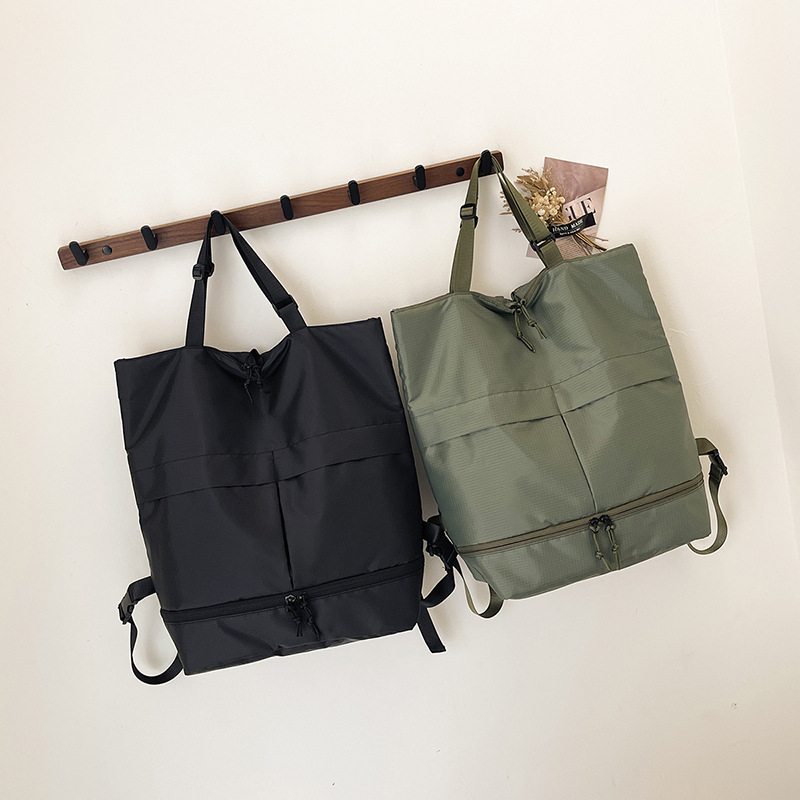 Large-Capacity Backpack, New Style, Multi-Functional, Trendy, Simple Backpack, Nylon Cloth, Casual Travel Shoulder Bag, Handbag
