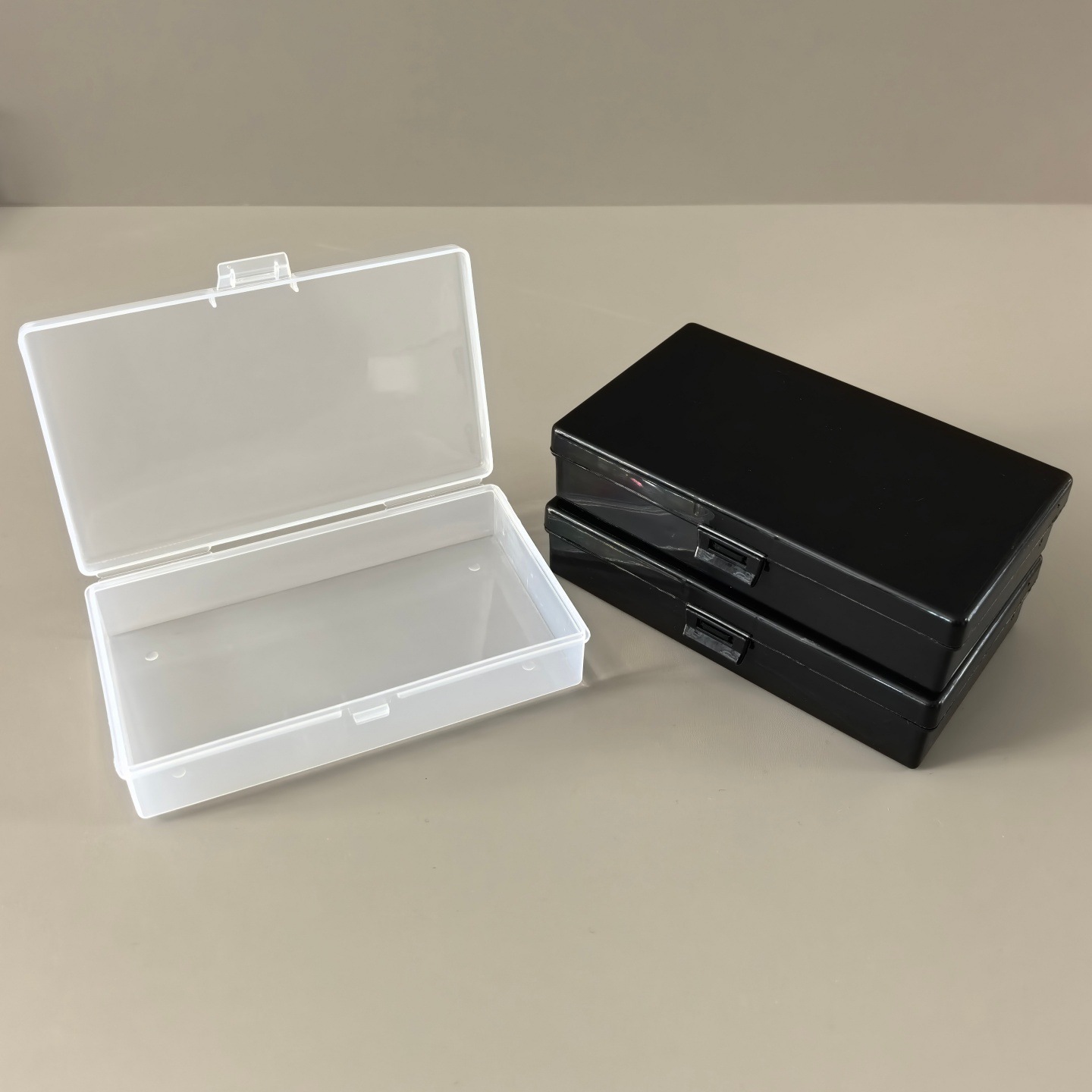 Rectangular plastic packaging box jewelry parts components storage box cosmetics organizing box sample box