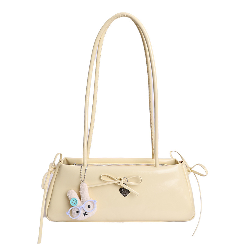Bolsas de brazo coreanas de moda extranjera 2026 verano simple diaria dulce arco de hombro bolsas de moda