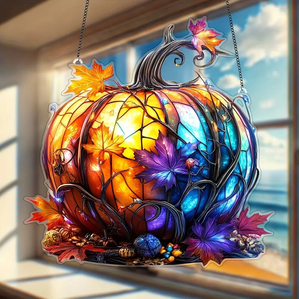 Colgante de cristal de la bruja de la luz de la luna, 'Acrílico en la pared, decoración del hogar festivo, reloj de sol,