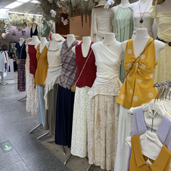 深セン南油の第一線のブランドの専門店のワンピースのズボンのスーツの婦人服の実体の工場の店は生放送して商品の供給源の卸売りを提供します。