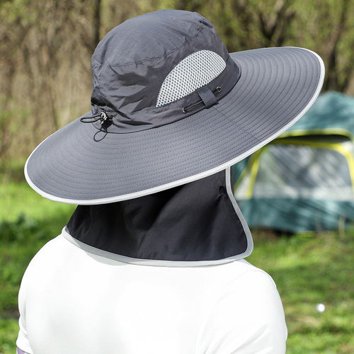 Colorful sun protection hat, face shield, mosquito and sandproof, hiking neck protection hat for men, fisherman hat, one-piece drop shipping