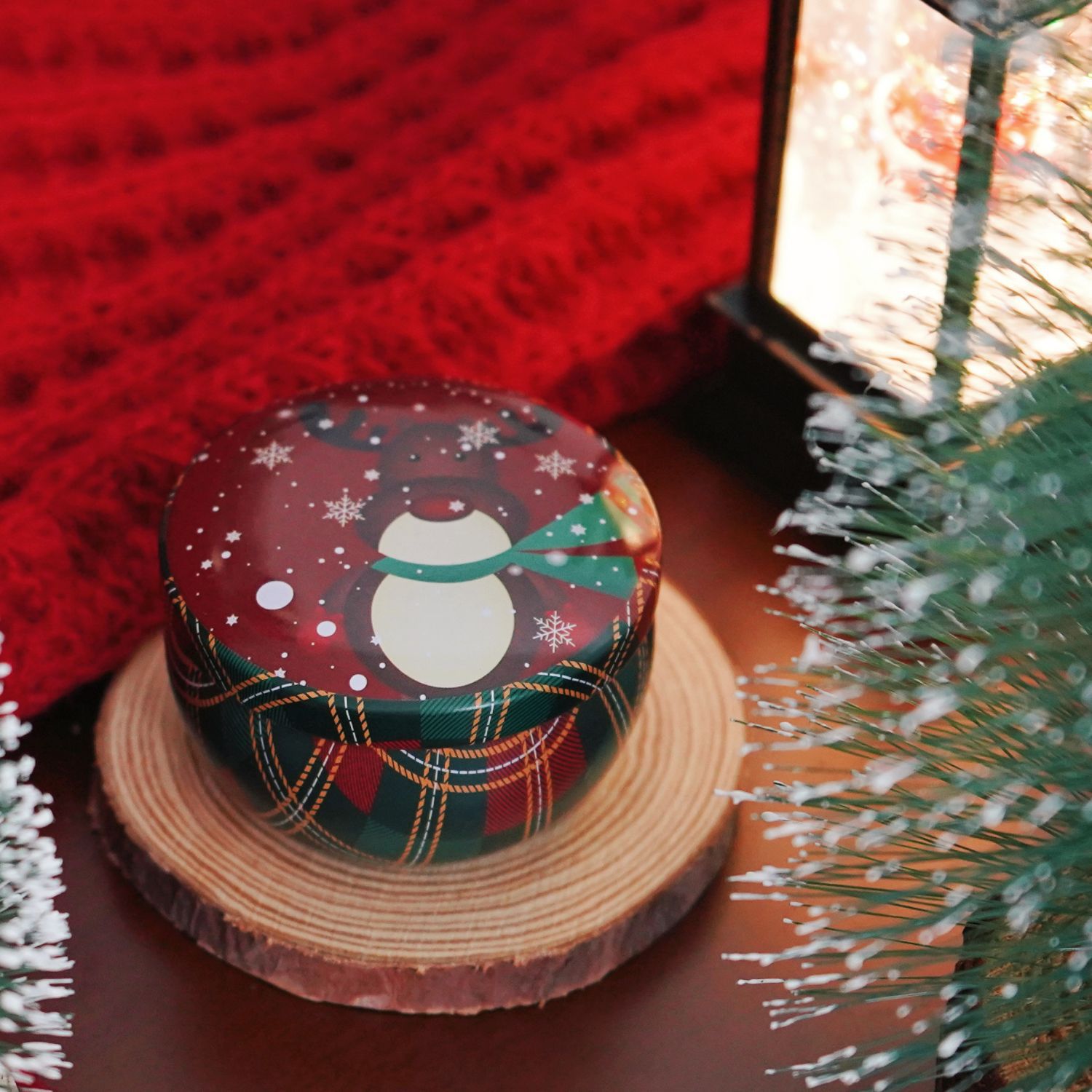 Navidad caja de regalo de vela de banano set romántico no humo perfume adornos regalo de mano vela doméstica de Navidad al por mayor