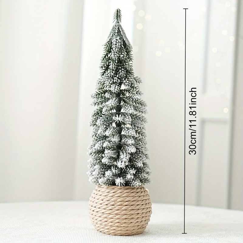 卓上ミニクリスマスツリー飾り PE植毛グリーン ショーウィンドウ装飾 パーティーデコレーション小道具 クリスマス雰囲気|undefined