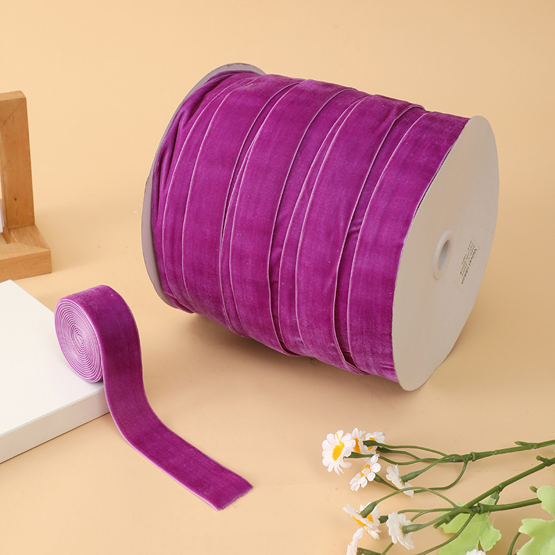 Cinta de terciopelo de 2,5 cm de ancho, cinta de gamuza, zapatos, sombreros, lazo, accesorios de ropa, accesorios de bricolaje, cinta de lana