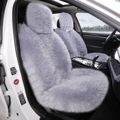 Seat cushion, seat cover, main driving single manufacturer - gray-blue-five-seat-set-long-hair-thickening