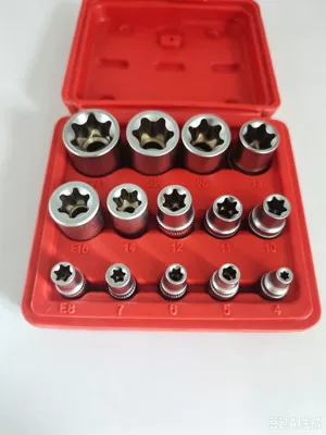 Plum Blossom Socket Set E-Type Mühərrik tənzimləmə alətləri - matte-finish-e-type-socket-set-14-piece