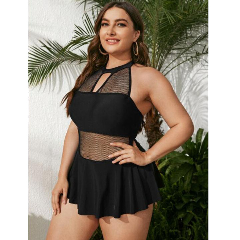Women's Solid Color Plus Size Swimwear display picture 2