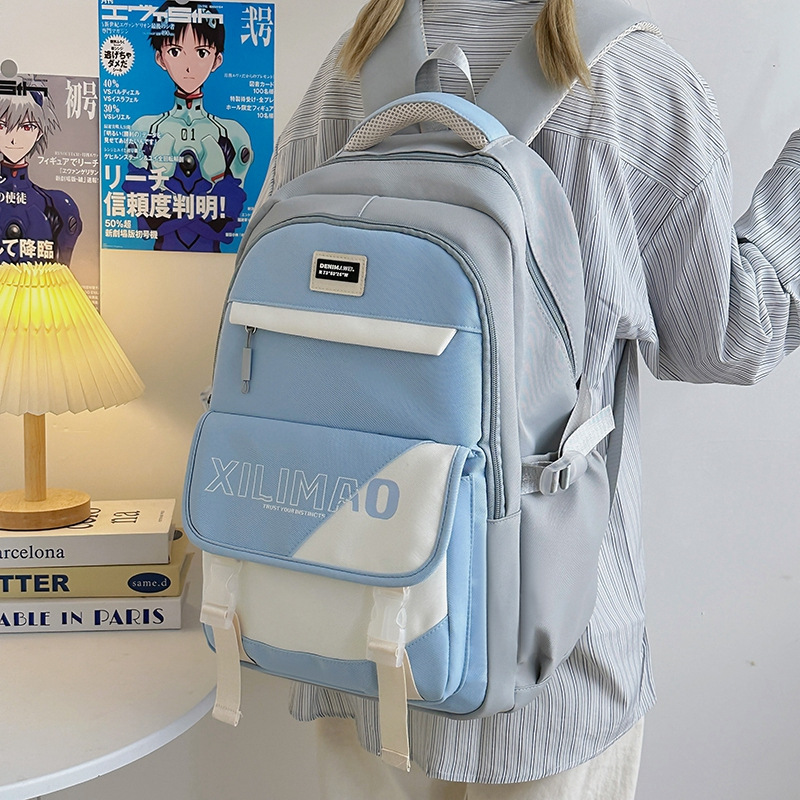 Mochila escolar de gran capacidad para estudiantes de secundaria