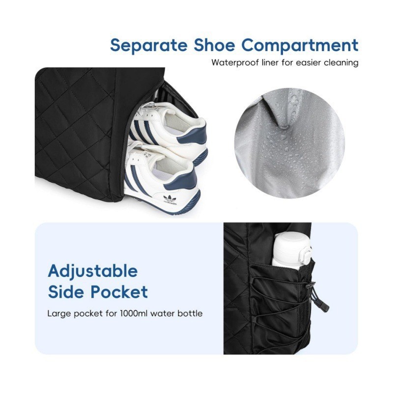 Bolso de tenis transfronterizo con compartimento para zapatos, bola pick acolchada de gran tamaño, impermeable y ligera, adecuada para hombres y mujeres
