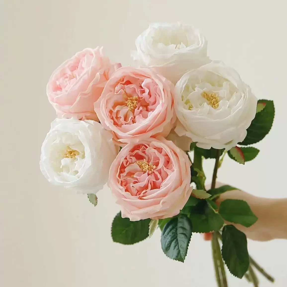 手感保湿奥斯汀玫瑰仿真花高档轻奢餐桌摆设客厅摆件家居假花装饰