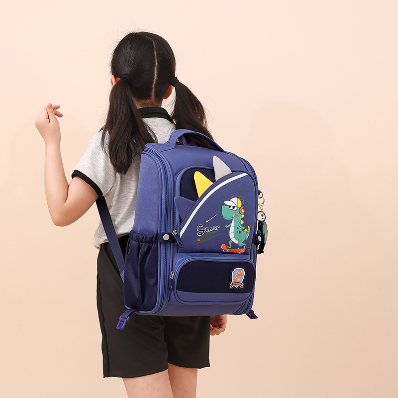 Mochila escolar con barra de tracción transfronteriza estudiantes de grado 2-45 niños y niñas de gran capacidad dibujos animados lindo subir escaleras de doble propósito hombros