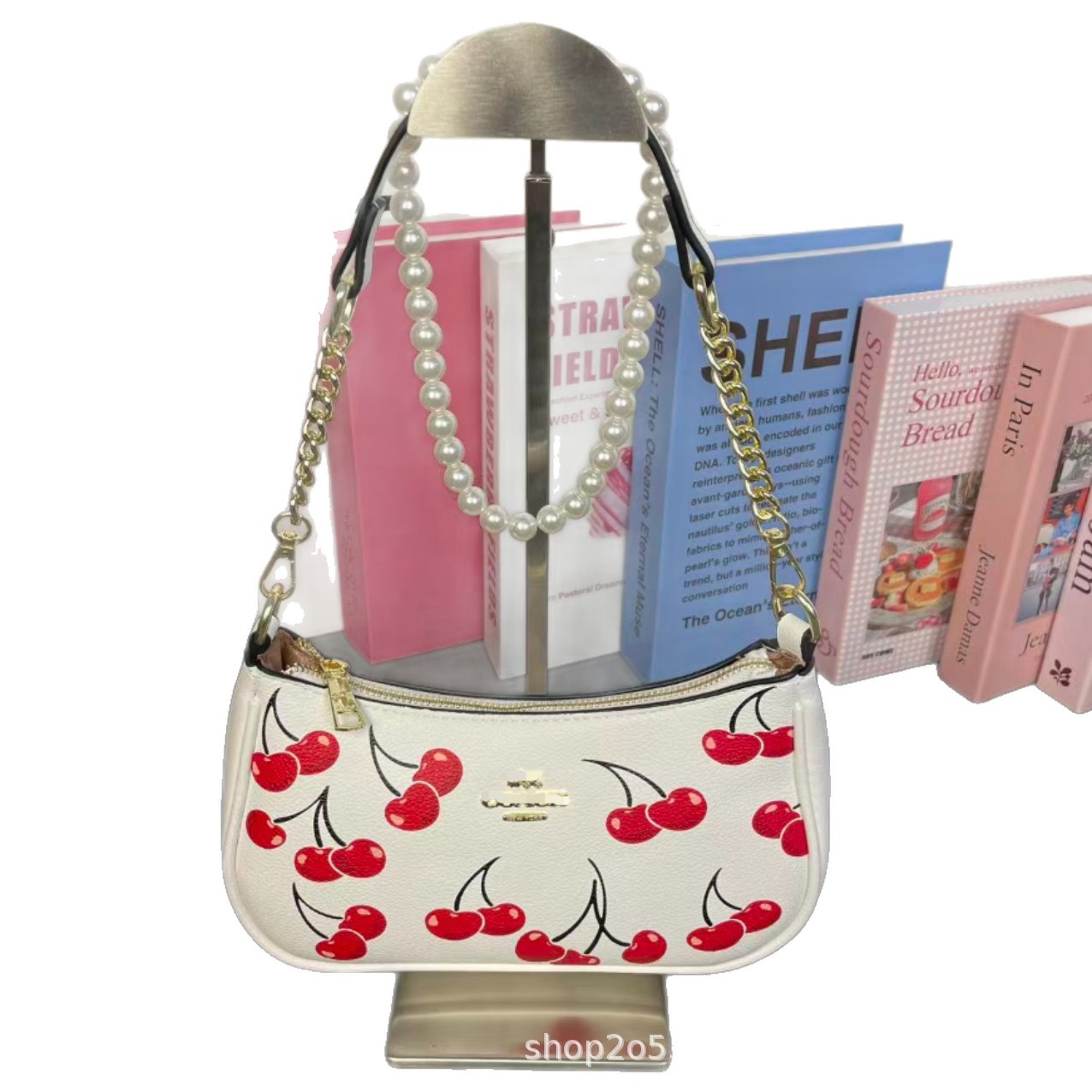 Kome nuevo Teri24 bolso axilar impresión clásica bolso de mahjong de viaje versátil bolso de media luna de mujer bolsos