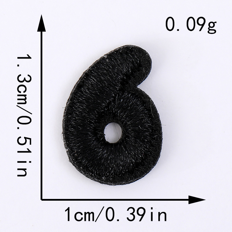 电脑刺绣布贴黑白小数字字母跨境批发DIY服饰补丁装饰贴刺绣辅料|undefined