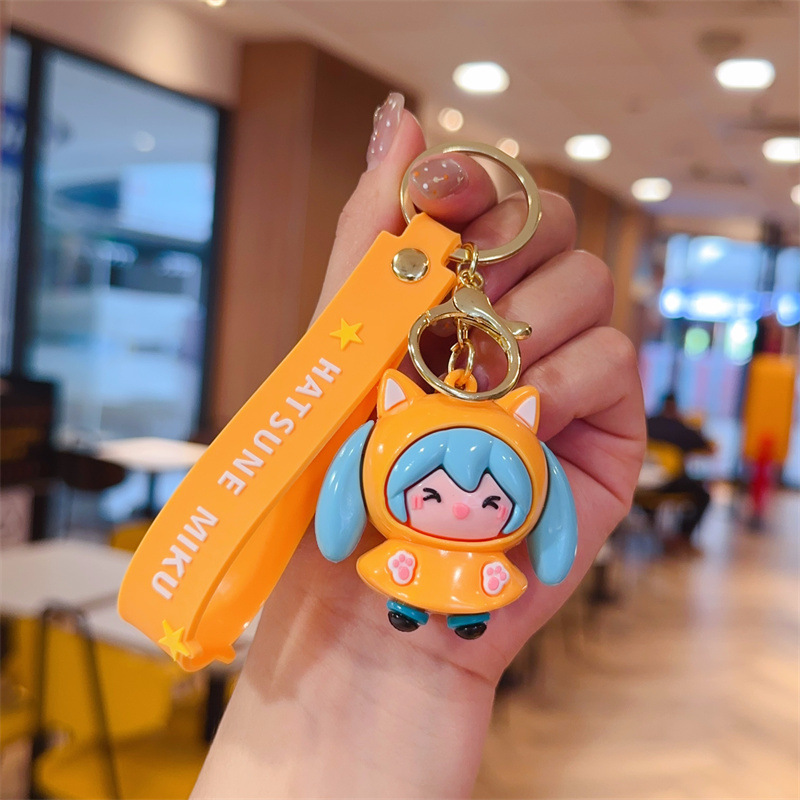 卡通灵动创想初音未来钥匙扣下雨天系列公仔挂件动漫周边礼品批发|undefined