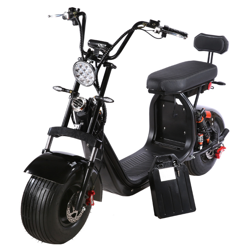 Kuji bicicleta eléctrica monopatín de litio tranvía Harley coche eléctrico neumático ancho adulto batería coche motocicleta rueda grande