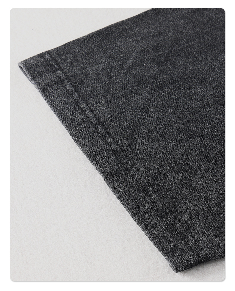 Erkek Yeni Yıkama Eski Rock Grubu Baskılı Kısa Kollu Sokak Modası Marka Yuvarlak Yaka Tişört_voghion.com