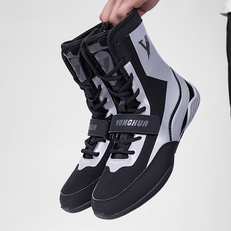 2189 Cross-Border Boxing Shoes Wrestling Shoes Soft Fitness Comfortable Non-Slip Training Competition Shoes Indoor Training Shoes New Model