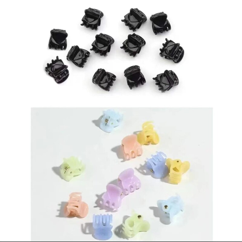 プリンセスヘッドブラックミニヘアクリップ小さな前髪ヘアクリップインターネットセレブと同じスタイルのサイド編み込みヘアクリップトップクリップ女性用|undefined