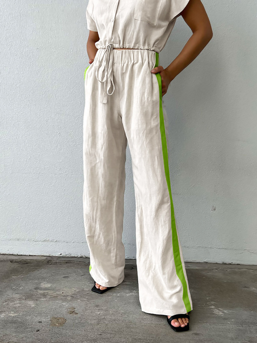 Women's Casual Solid Color Cotton And Linen Pants Sets display picture 8