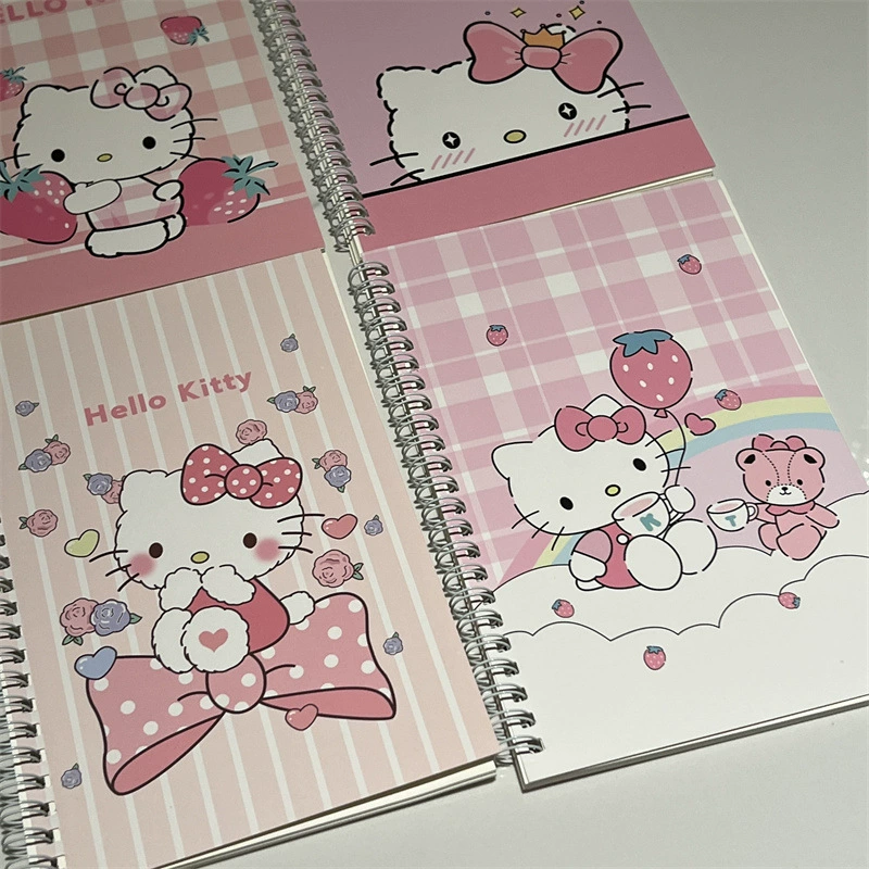 Прекрасный ноутбук Hello Kitty для студентов, мультяшная книга, котик, увеличенная толщина