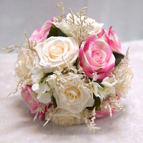 Eternal Angel 958 Simulated Rose Wedding Bouquet Photography Props Home Furnishing Bouquet