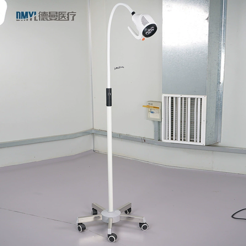 Хирургическое вспомогательное освещение, светодиодный источник холодного света, вертикальная напольная мобильная гинекологическая ЛОР-лампа для медицинского осмотра