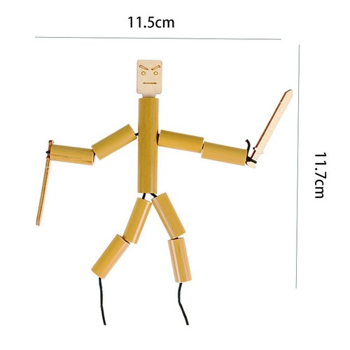 Bamboo Man Material Pack Extracurricular Class Primary School Students DIY Bamboo Man Creative Hands-on Bamboo Crafts Hollow Bamboo Tube