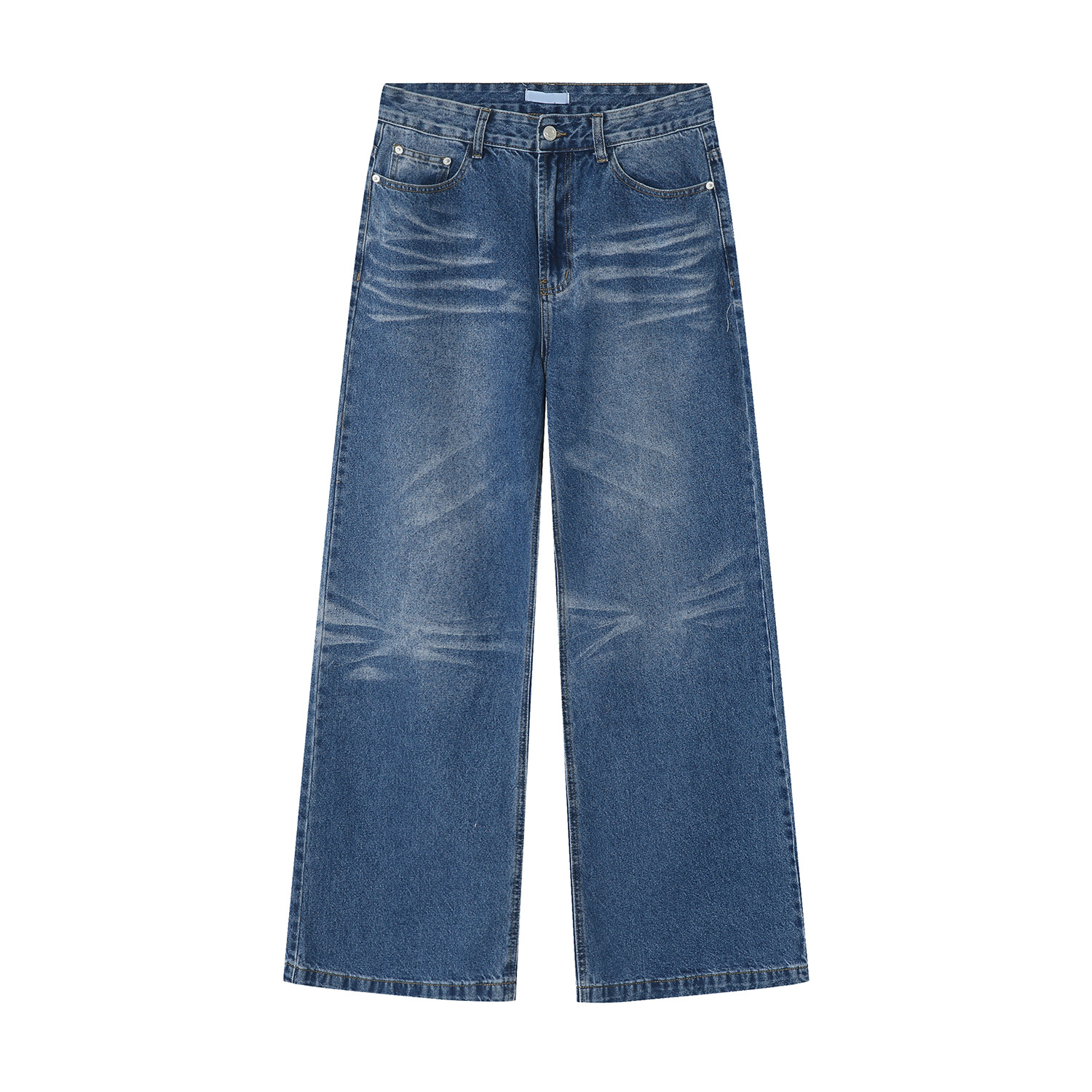 Mtlclothes ropa de los hombres | 2023 primavera nueva casual Denim pantalones sueltos pierna ancha estilo coreano moda Retro
