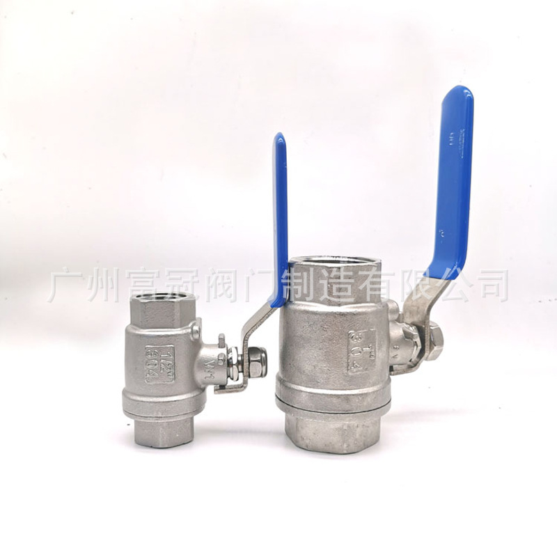 304不锈钢 316材质内丝球阀重型二片式全钢2PC丝扣直通内螺纹阀门