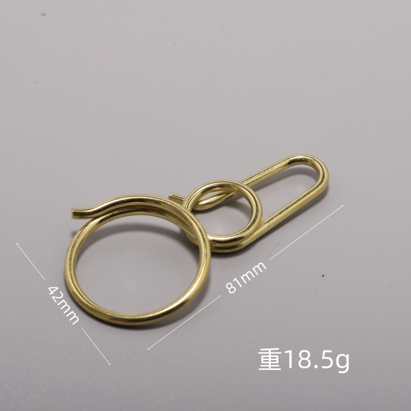 手作りキーホルダー 純真鍮 北欧 シンプル キーホルダー 水滴 U字リング レトロ 車 真鍮 D型 ウエストハンギング|undefined