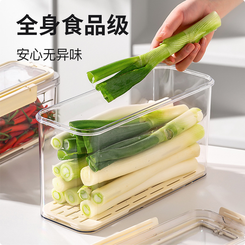 Caja de conservación de cebolla, cilantro, caja de almacenamiento de refrigerador, fideos colgados de grano alimenticio, verduras, acabado y almacenamiento, artefacto mágico