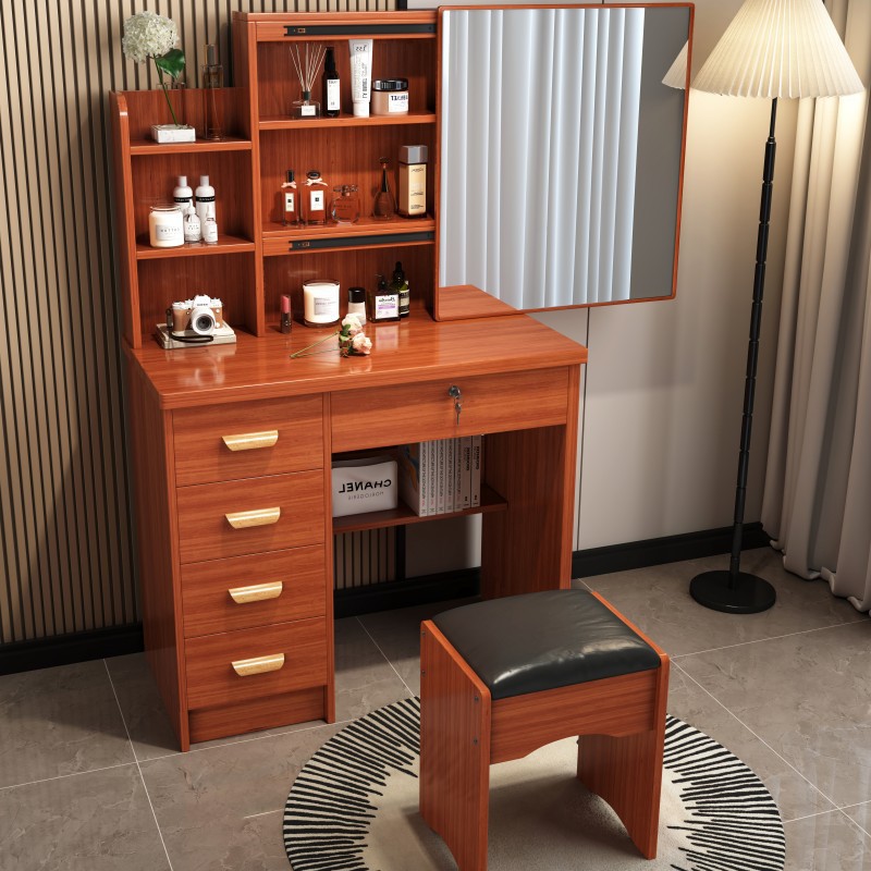 Mesa de maquillaje transfronteriza armario en un espejo push-pull venta caliente dormitorio simple moderno con armario de almacenamiento red comedor