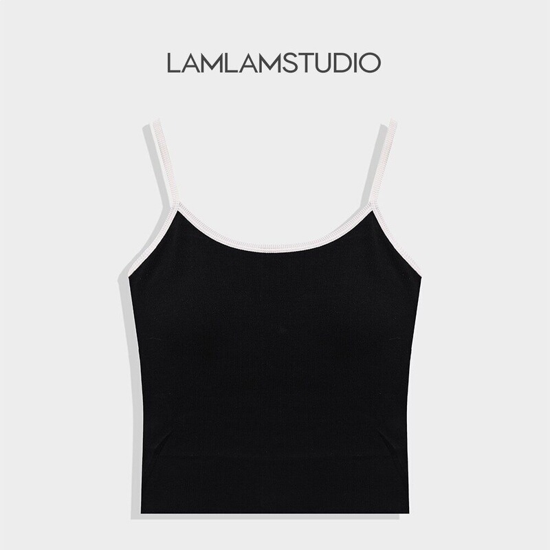 Lamlam Zhang Yilin "Pure Oxygen Vest" New Summer Style Sweet and Spicy Camisole for Women, Suitable for Wearing as a Base Layer or Outerwear, with Built-In Bra Lamlam Zhang Yilin "Pure Oxygen Vest" New Summer Style Sweet and Spicy Camisole for Women, Suitable for Wearing as a Base Layer or Outerwear, with Built-In Bra