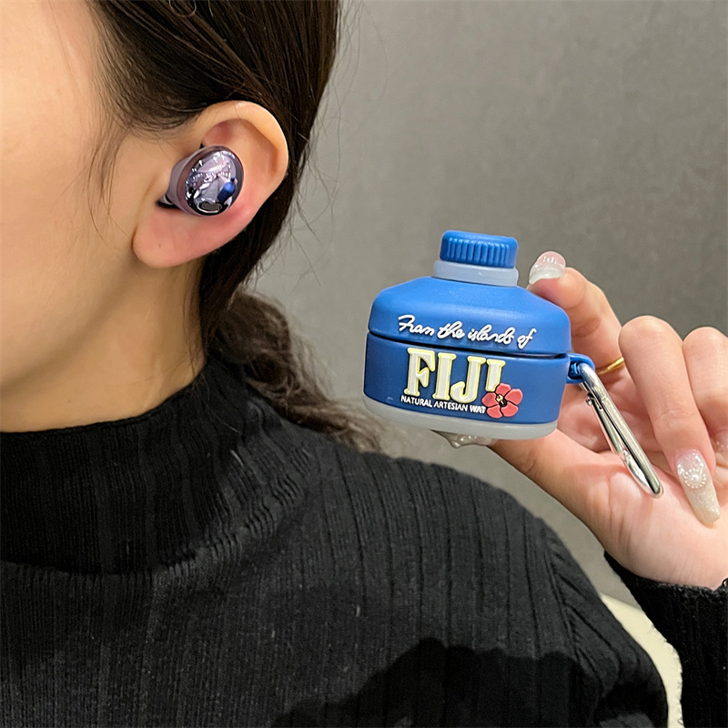 Suitable for Samsung buds fe wireless Bluetooth headset protective cover silicone three-dimensional personalized mineral water bottle buds2