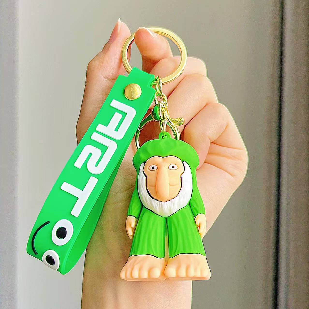 Creativo Shanhaijing llavero lindo bolso de regalo colgante palo de madera hombre Nike tiburón colgante de alta gama al por mayor