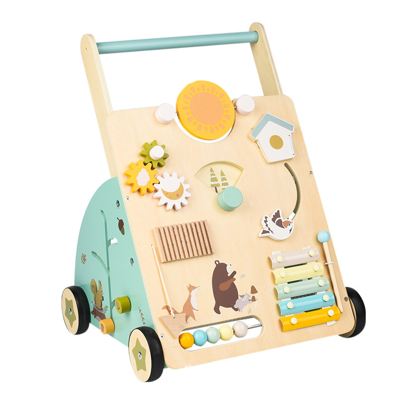 Juguetes personalizados de madera para bebés pequeños caminantes caminantes multifuncionales para el hogar 1 - 3 años