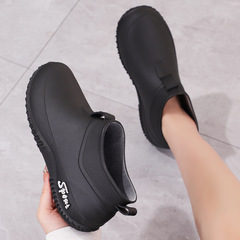 女性用レインブーツ、新しいファッション、柔らかい梅雨のアウターウェア、綿の快適なショートチューブ作業靴、防水レインブーツ、ウォーターシューズ、耐久性