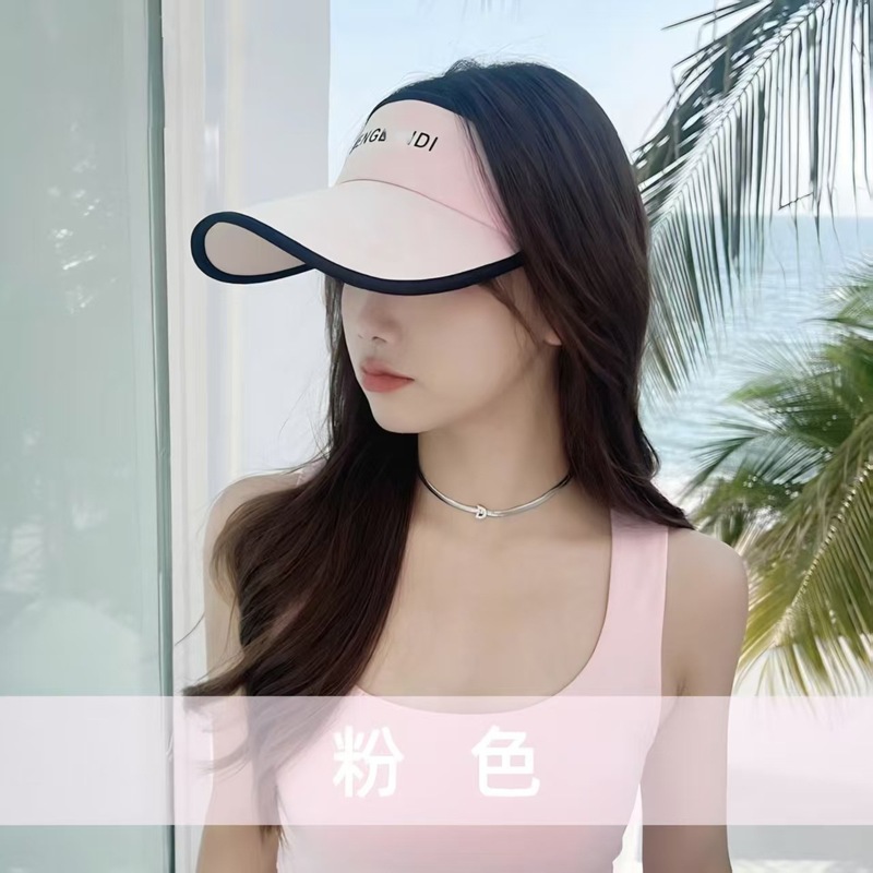 女性用ラップアラウンド大きなつばの日焼け止め帽子、夏の紫外線防止中空トップサンハット、サイクリングフェイスカバーアイスシルクサンハット|undefined