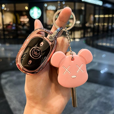 Car key bag | Bubble Bell Knife Battery Car - electric-car-d-rose-powder-pink-house-key-set